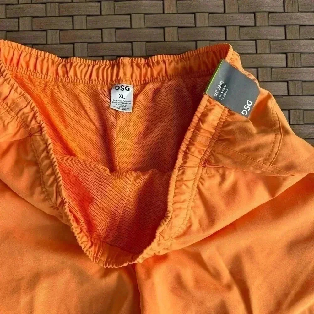DSG Men’s NWT Relaxed Fit 6” Inseam Rec Shorts Size XL Orange - Picture 4 of 5